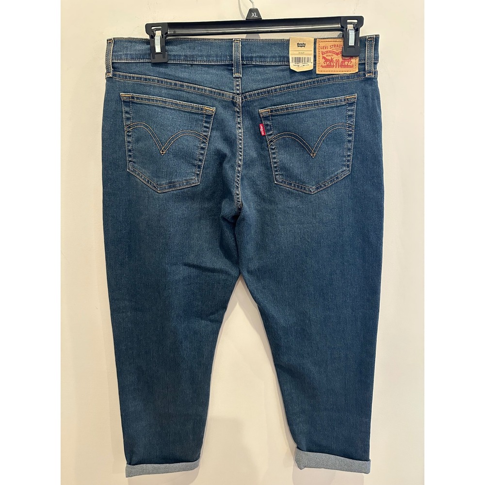 Levis Boyfriend Jeans Womens 31x27 Medium Wash Stretch Denim New - Picture 3 of 8